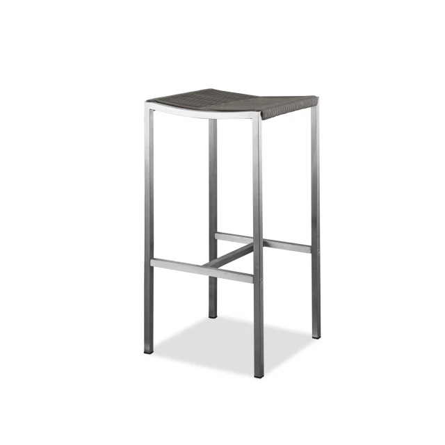 Steel backless bar height chairs with metal frame and outdoor furniture design