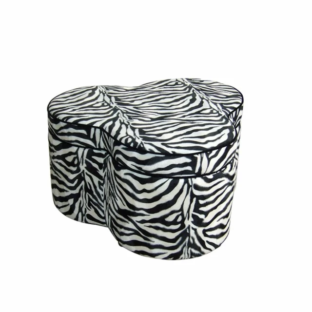 Polyester blend specialty animal print storage bag with artistic pattern and circle accents