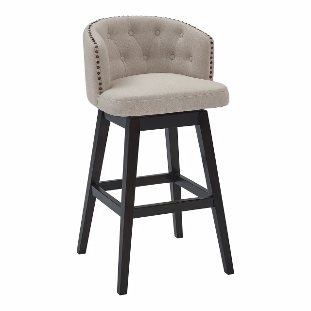 Low back bar height bar chair with armrest made of wood for outdoor use
