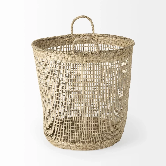 round wicker storage baskets beige wicker basket for home organization