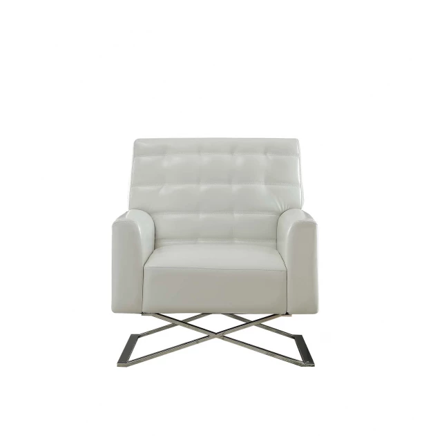 Faux leather steel solid club chair with armrests and wood accents in a comfortable design