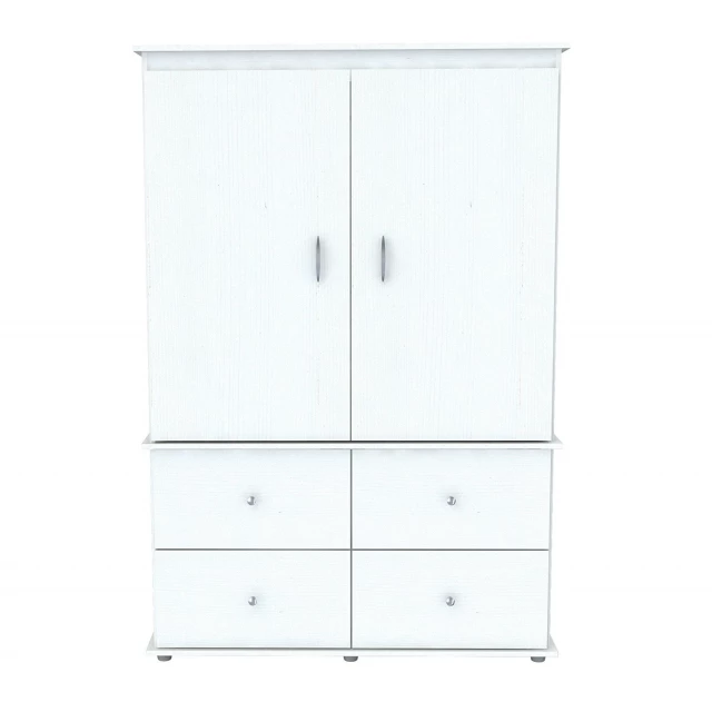 Melamine mirrored four drawer combo dresser in contemporary style