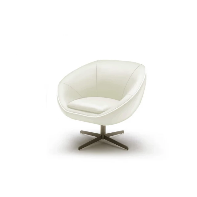 Bonded leather foam steel accent chair with wooden legs and comfortable design in a cozy setting
