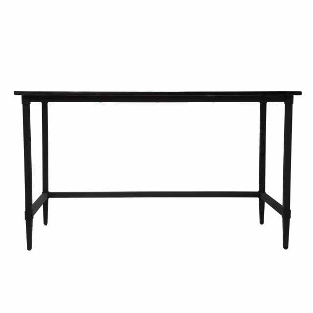 natural black reclaimed wood desk furniture table rectangular hardwood