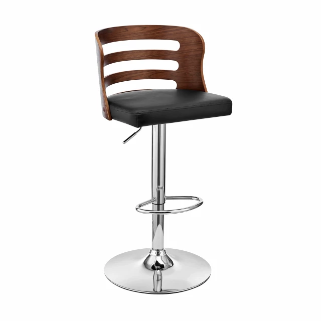 Iron swivel adjustable height bar chair with armrest and comfortable seating