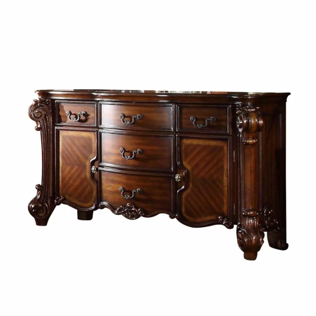 solid wood five drawer dresser in natural finish