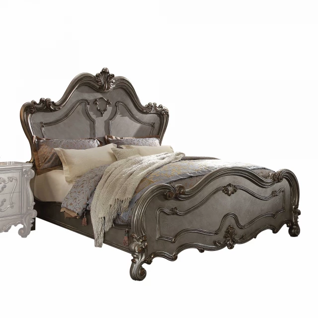 Eastern king size bed with wood poly resin design in an online shop product image