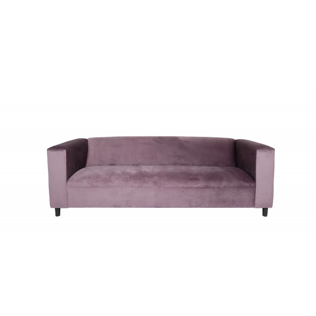 lavender blue velvet black sofa with comfortable rectangle studio couch design in magenta natural material