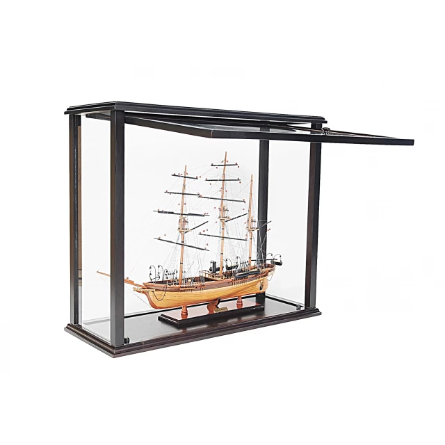 Black glass standard display stand with nautical theme