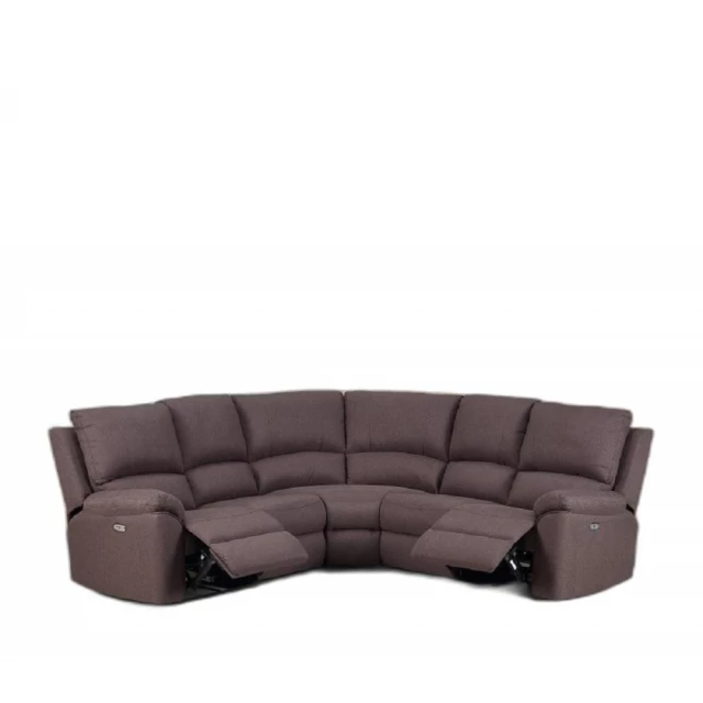 Power reclining U shaped corner sectional with comfortable composite materials and symmetrical design