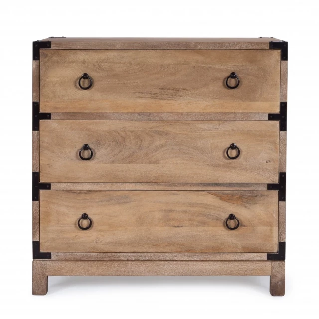 Natural wood solid wood drawer dresser in a minimalist design