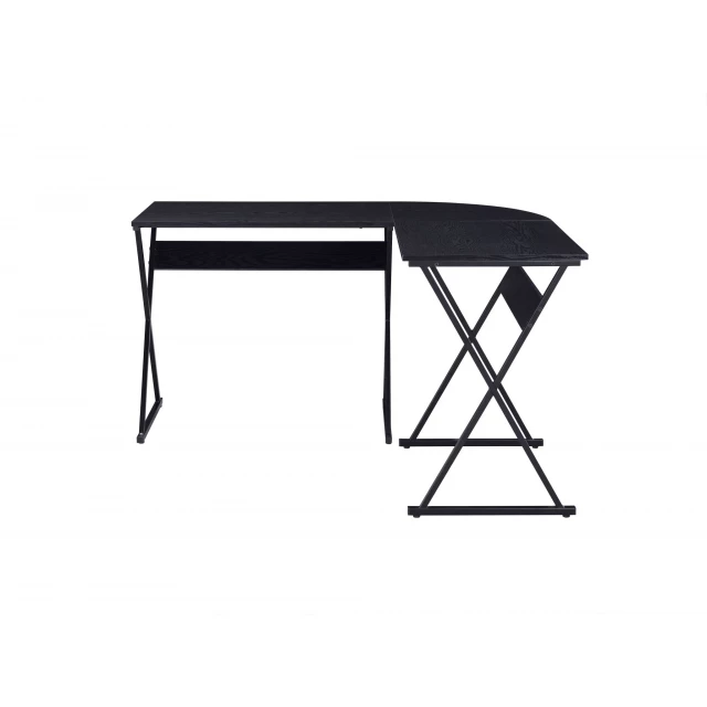 black l shape writing desk furniture rectangular table