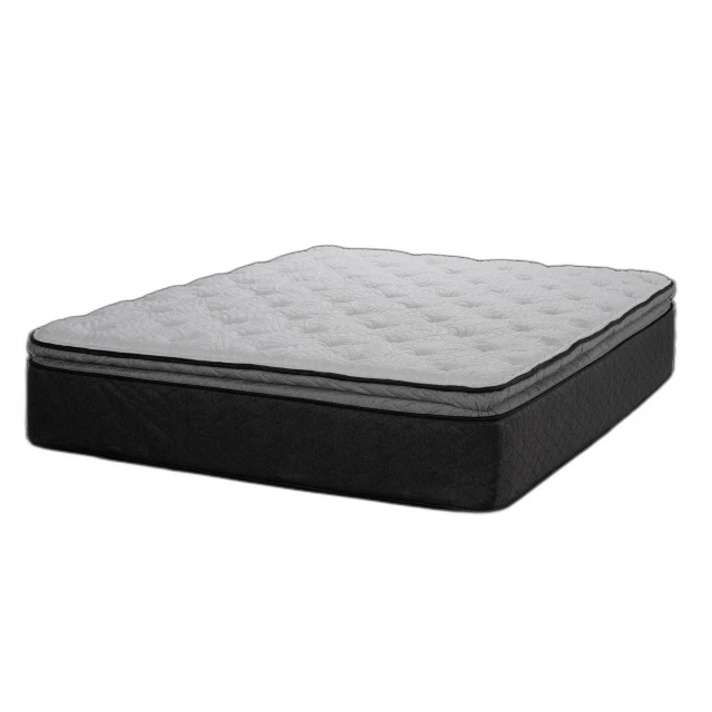 Tiffany CA plush pillowtop hybrid mattress on hardwood background with soft comfort design