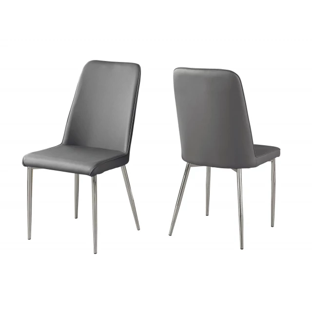 Foam metal leather look dining chairs with armrests and wood composite material