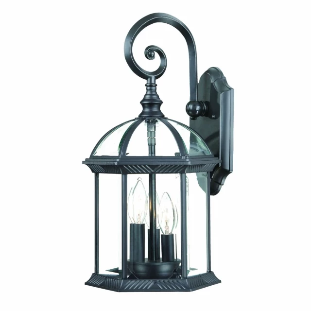 matte black eastern lantern wall light with metal and glass light fixture