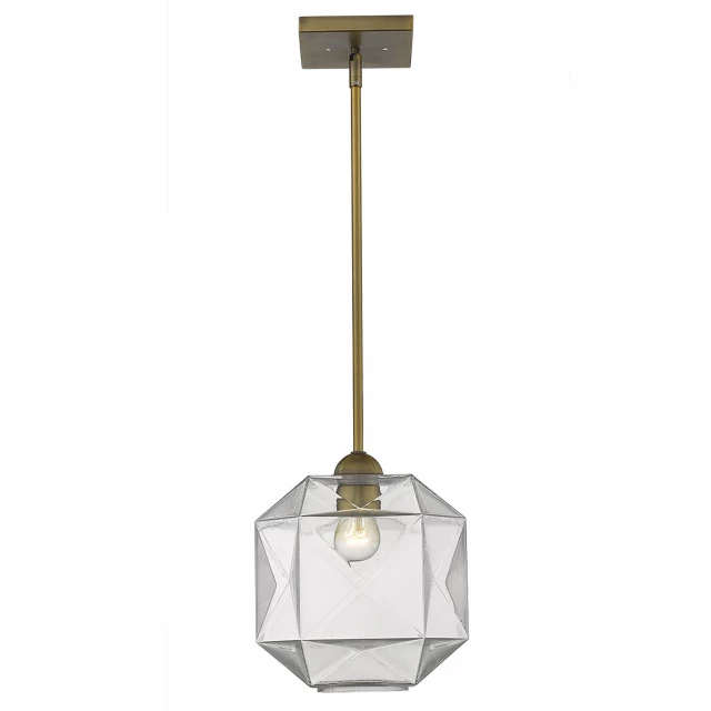 loft light brass pendant with amber wood rectangular fixture