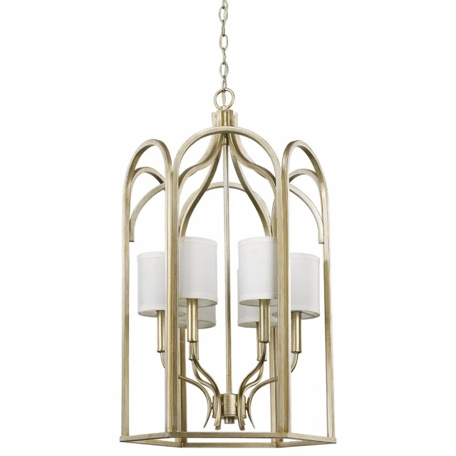 ellie light washed gold foyer pendant with modern plumbing fixture design