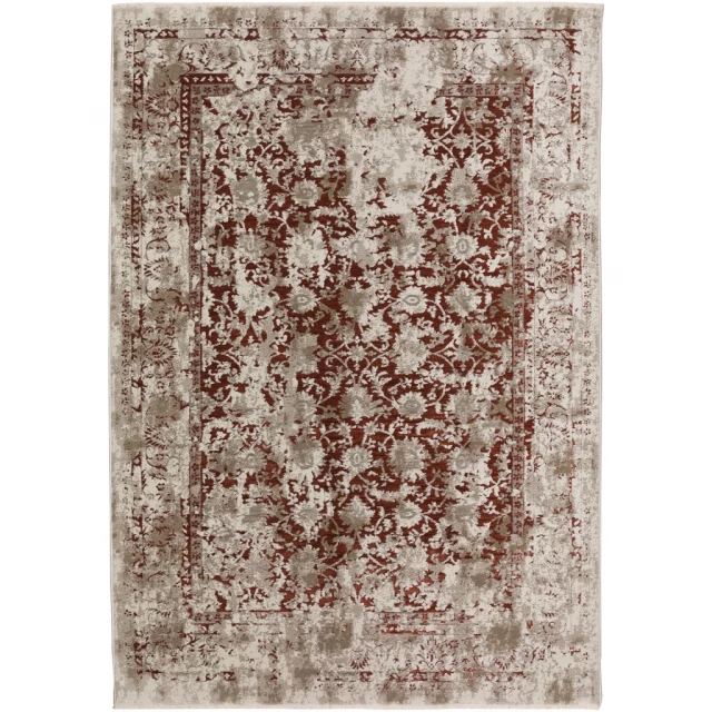 red oriental area rug with fringe brown and beige pattern