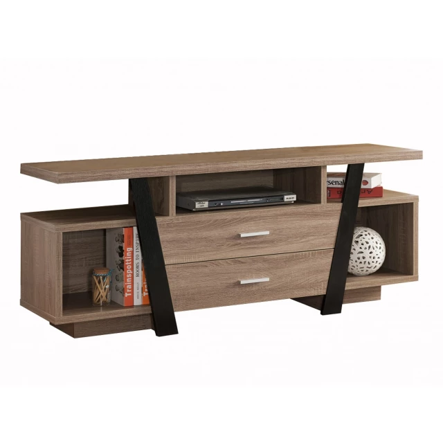 mdf cabinet enclosed storage tv stand with shelving drawers and wood finish