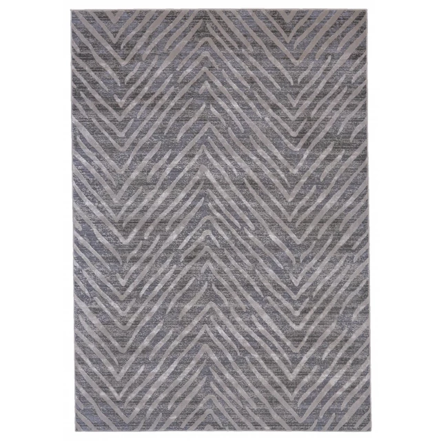 gray abstract stain resistant area rug with rectangle pattern and symmetry