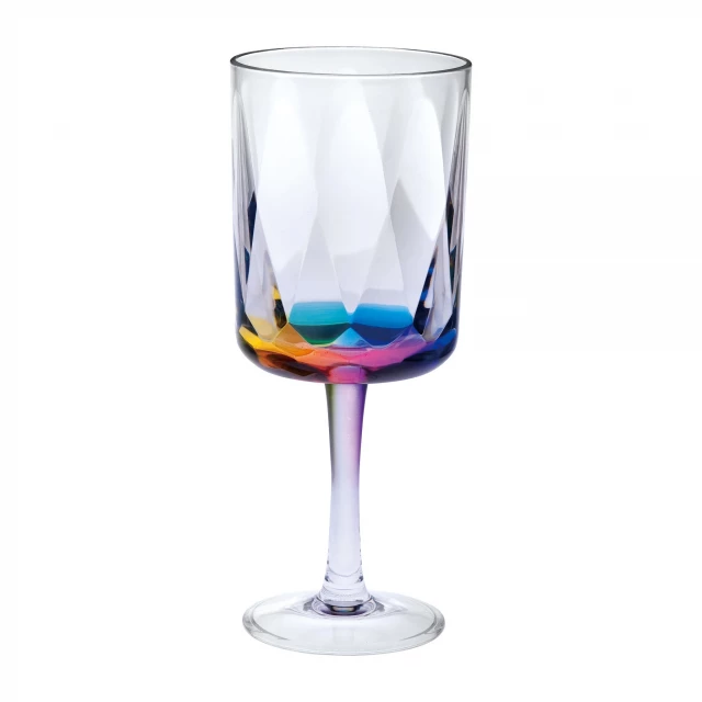Geometric acrylic stemmed wine glasses for all purposes with elegant barware design