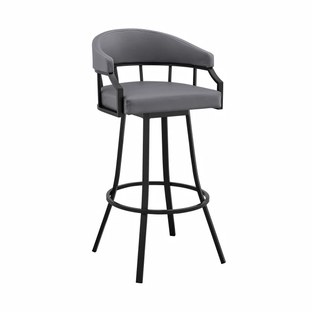 low back bar height bar chair with armrests and comfortable seating in furniture setting