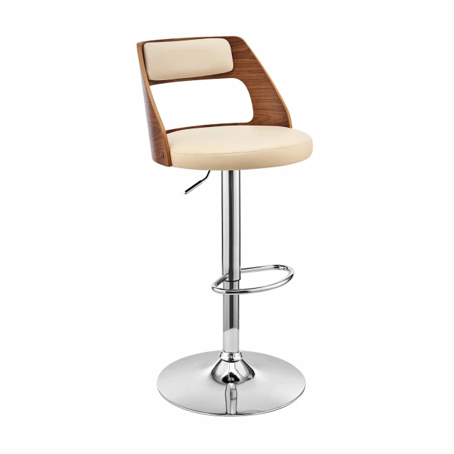 Iron swivel adjustable height bar chair with comfortable seating and sleek design