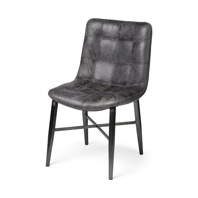 Seat black metal frame dining chair with wood armrests and comfortable rectangle design suitable for outdoor