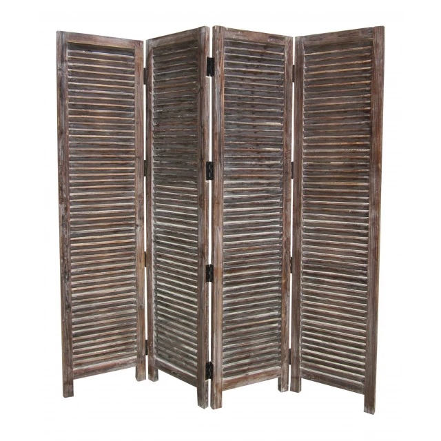 Brown wooden screen furniture for room division or privacy