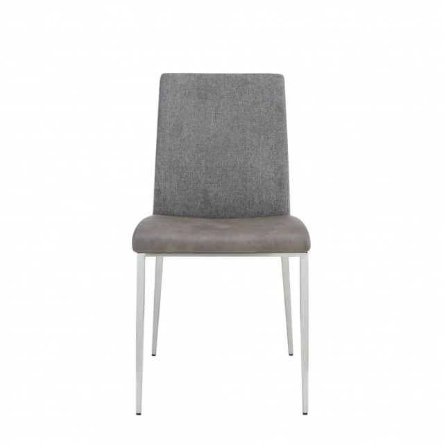 Light brown gray stainless steel chairs with natural wood and composite materials for comfort