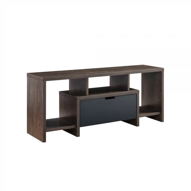 Wood cabinet enclosed storage TV stand with rectangle shape and hardwood finish