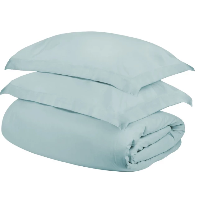 Soft blend thread count washable duvet cover with comfortable texture and simple design