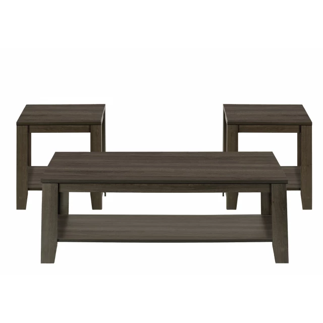 Oak rectangular coffee table with shelves and hardwood varnish for elegant outdoor furniture