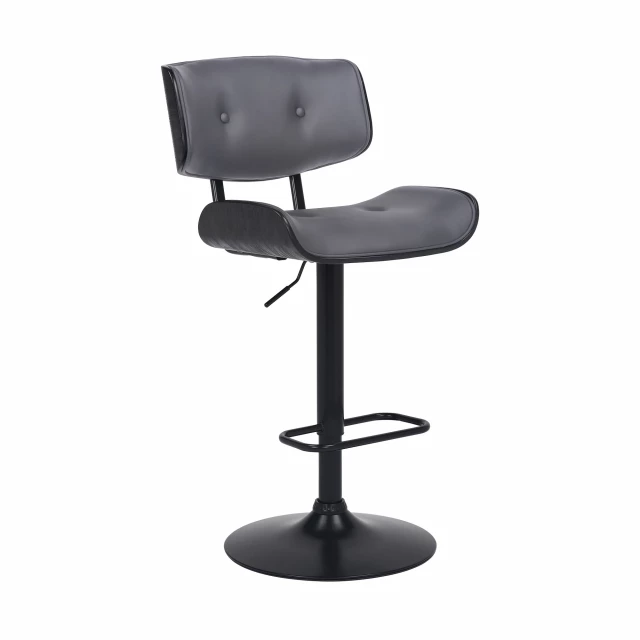 Iron swivel adjustable height bar chair with metal art and balance design