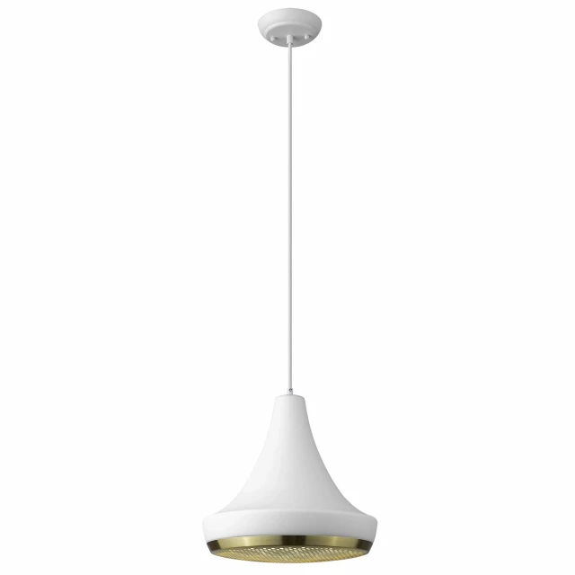 tholos light white pendant lamp ceiling fixture with cone shape and symmetry