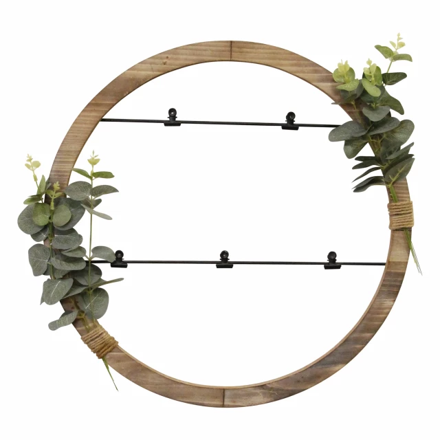 photo holder wood framed wall art with bicycle wheel and tire elements