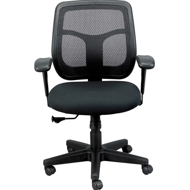 adjustable swivel mesh rolling office chair with armrest and ergonomic design for comfort