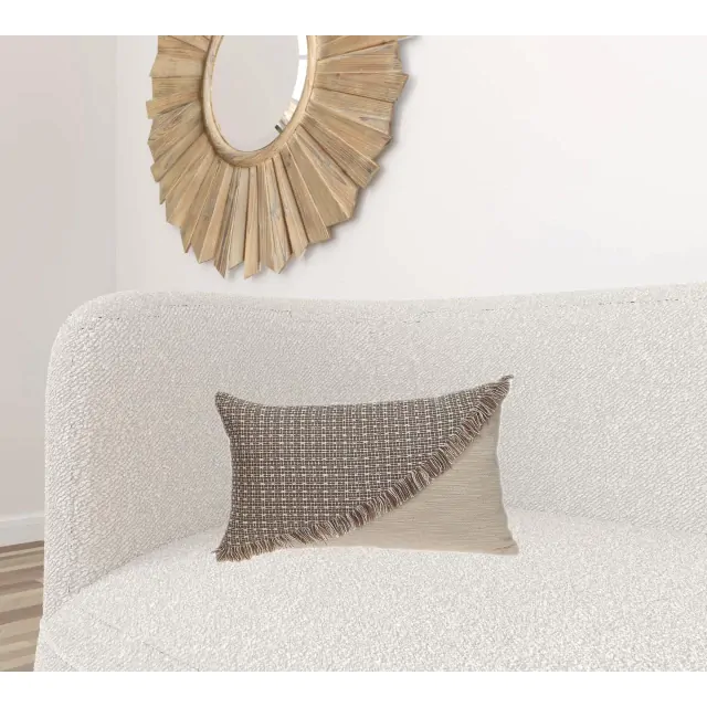 Sandy Beige Textured Throw Pillow Sandy Beige Textured Throw Pillow