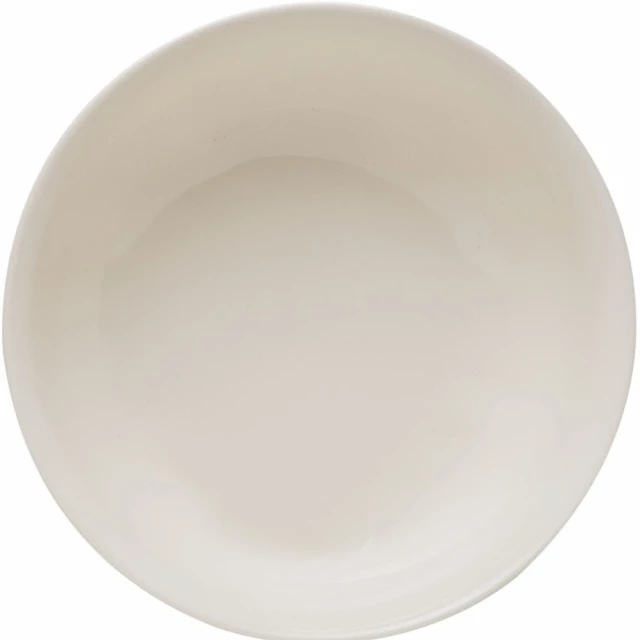 Round scallop stoneware service for four including bowls plates and platters in porcelain design