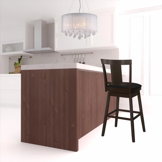 Solid wood bar height chair with interior design flair