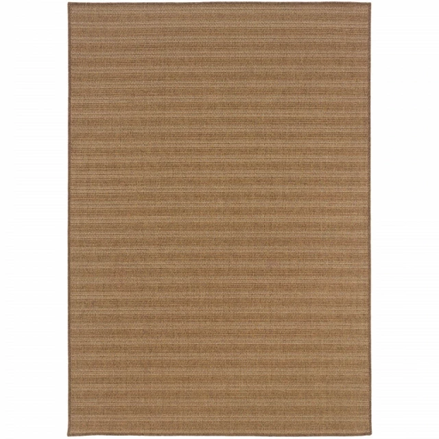 stain resistant indoor outdoor area rug in brown beige and grey rectangular pattern