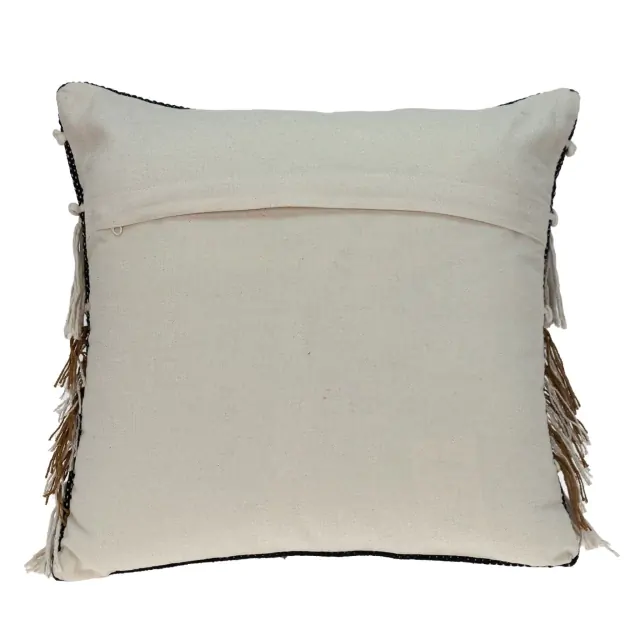 Black And Ivory Textured Throw Pillow Black And Ivory Textured Throw Pillow