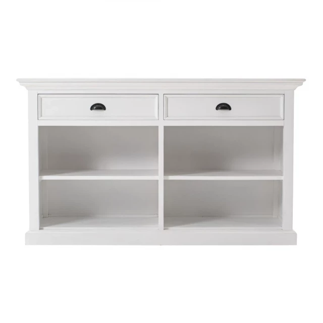 Modern farm white drawer buffet server with table furniture shelf and cabinetry