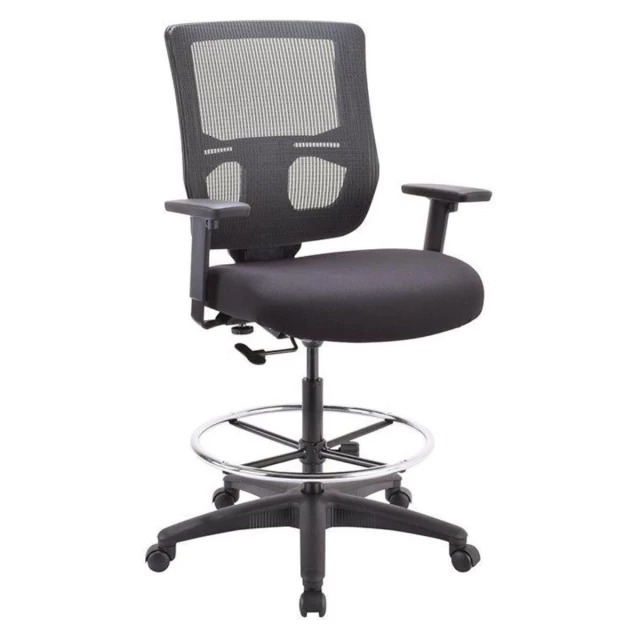 adjustable swivel mesh rolling drafting chair with armrests for office comfort
