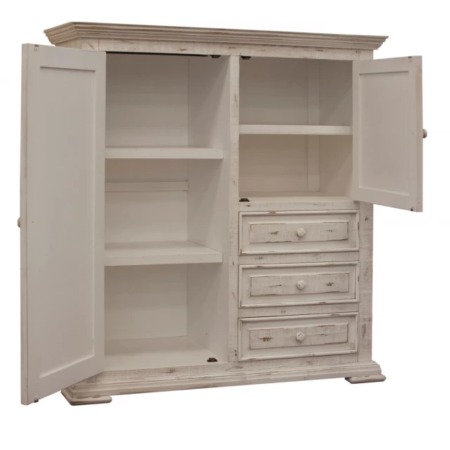 white solid wood drawer gentlemans chest in clean design