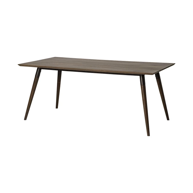 Wood metal leg dining table with rectangle wood top and outdoor furniture style