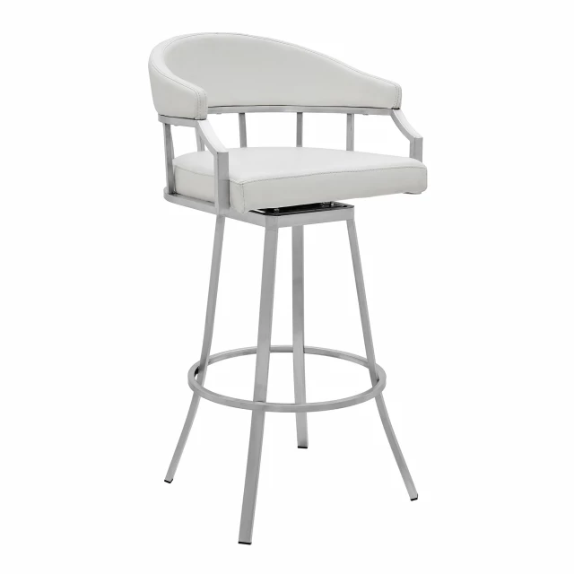 Low back bar height chair with metal and aluminium design suitable for kitchen