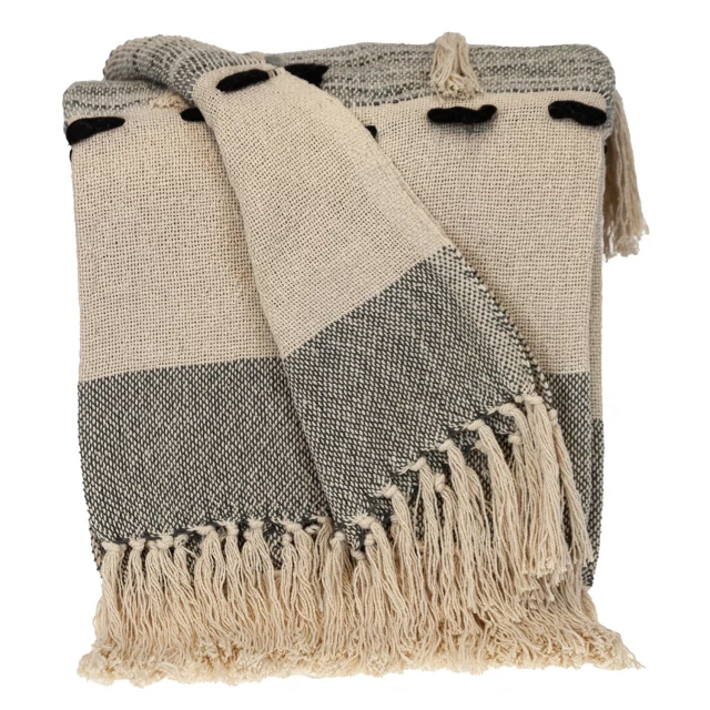 Collection transitional variegated gray rectangle throw featuring woolen pattern and fashion accessory characteristics