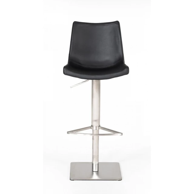 Low back bar height chair with metal and composite materials