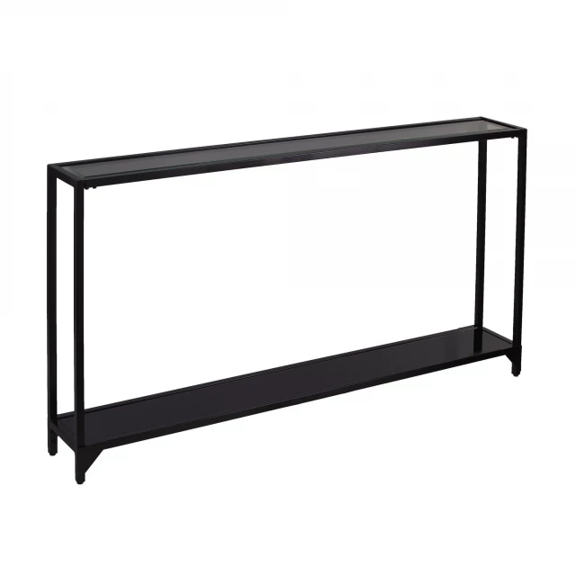 glass floor shelf console table storage furniture rectangular design